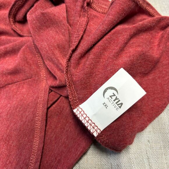 Zyia Active Tank Top Red Viscose Twisted Back Women’s Sixe 2XL Athleisure - Picture 11 of 12